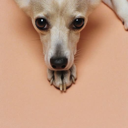 A small dog's paw with neatly trimmed nails